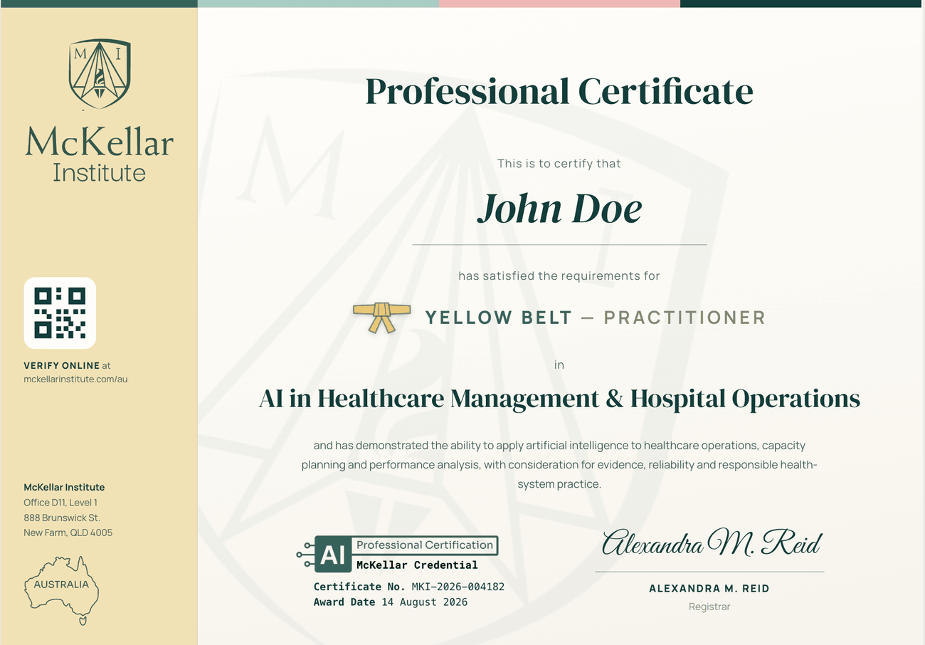Yellow Belt certificate